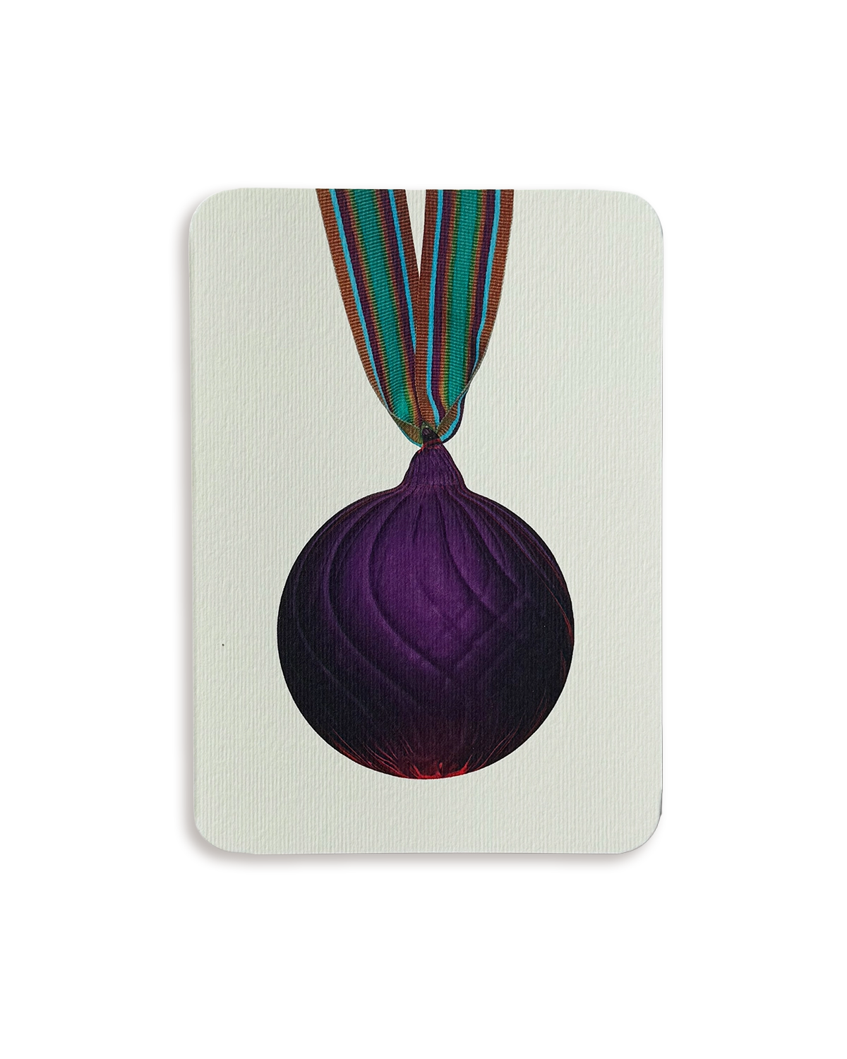 Christmas Baubles Greeting Card Violet