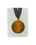 Christmas Baubles Greeting Card Golden