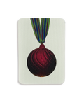 Christmas Baubles Greeting Card Burgundy