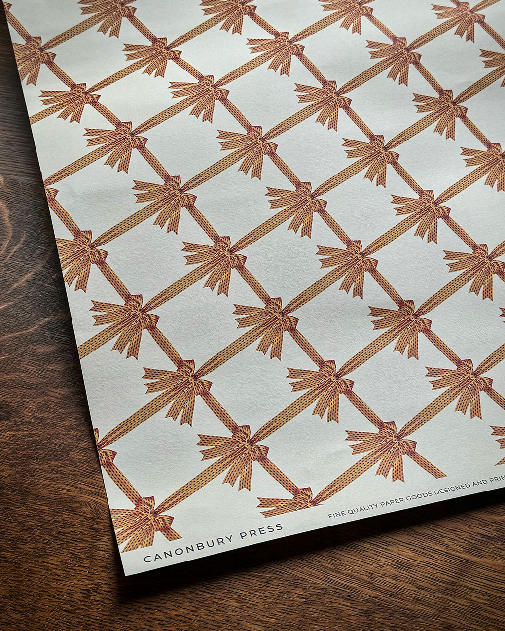 Yellow Bow Wrapping Paper