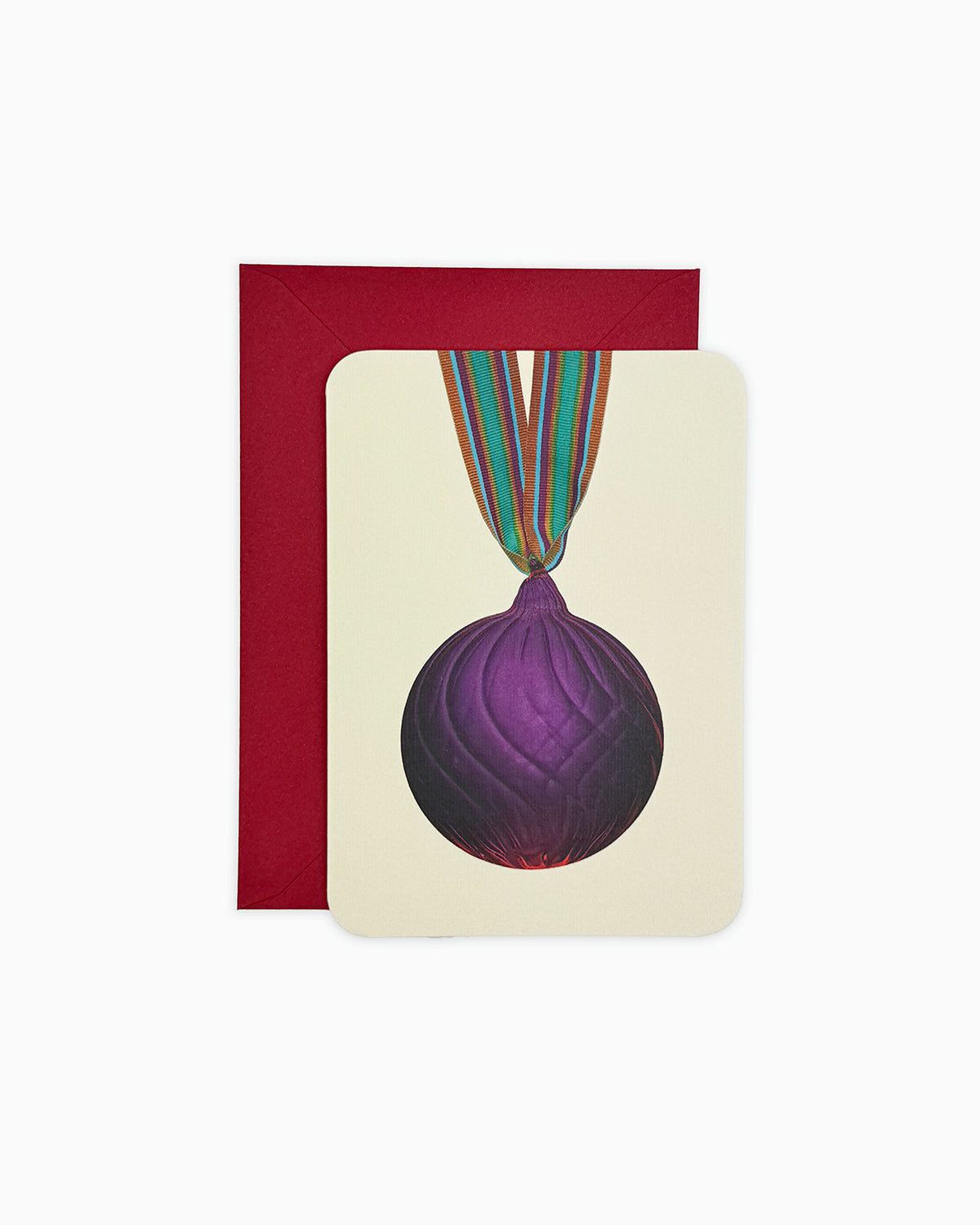 Christmas Baubles Greeting Card Violet