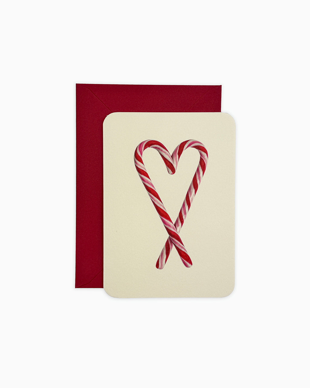 Candy Cane Heart Greeting Card