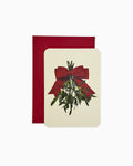 Mistletoe & Ribbon Greeting Card