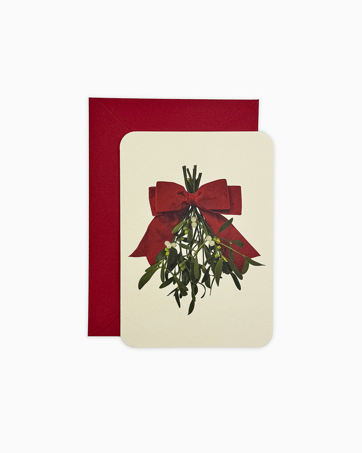 Mistletoe & Ribbon Greeting Card