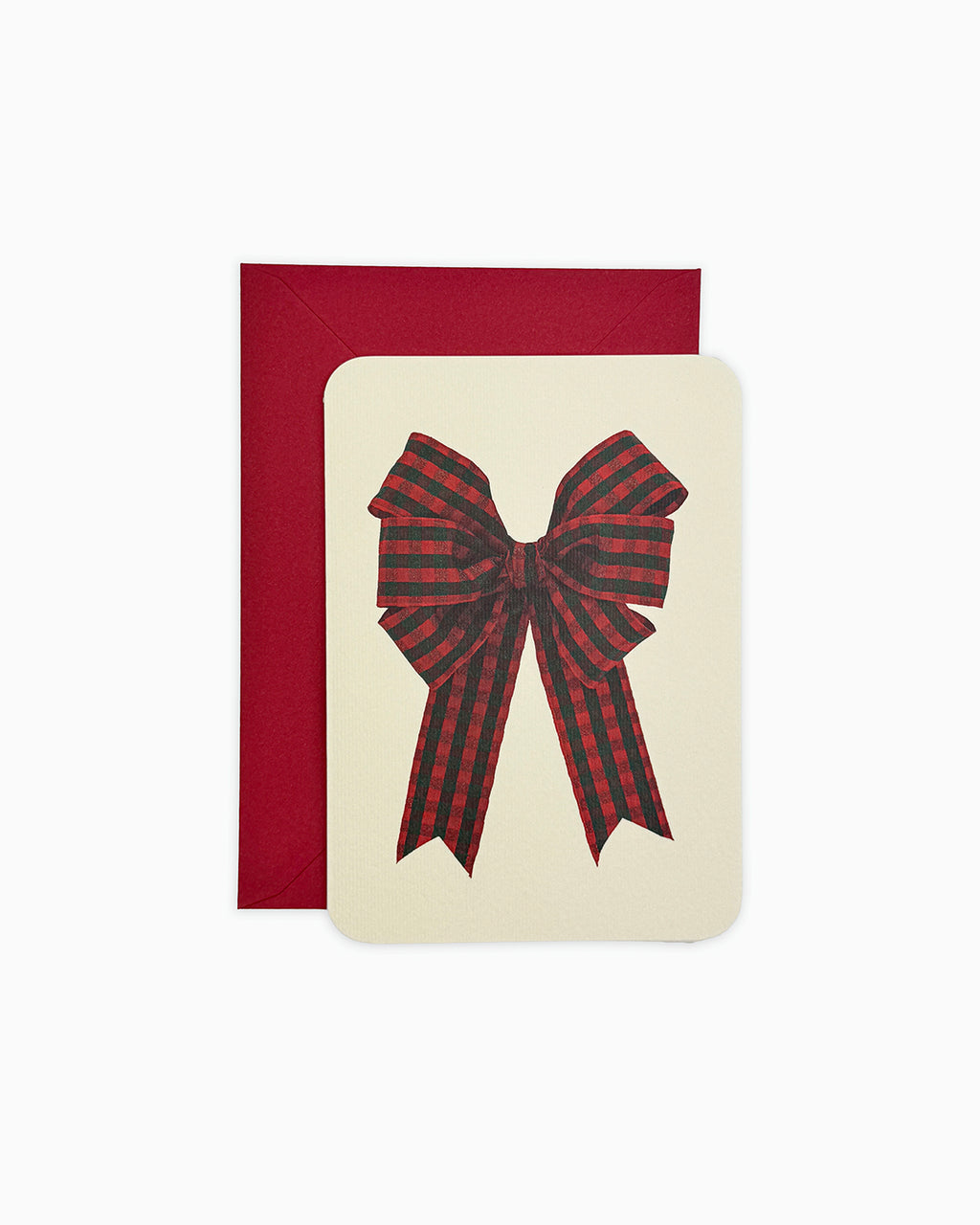 Tartan Bow Greeting Card