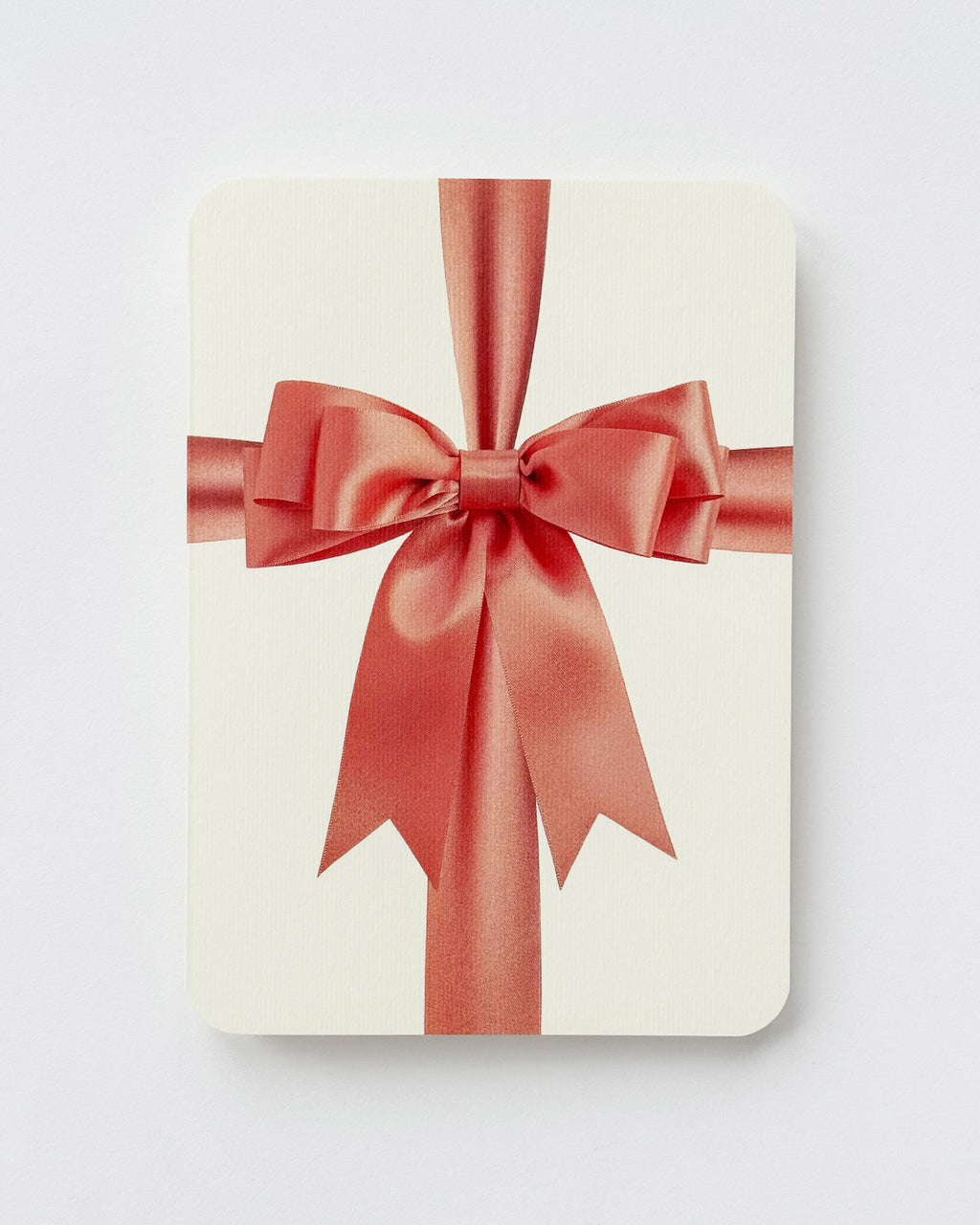 Peach Bow Greeting Card 
