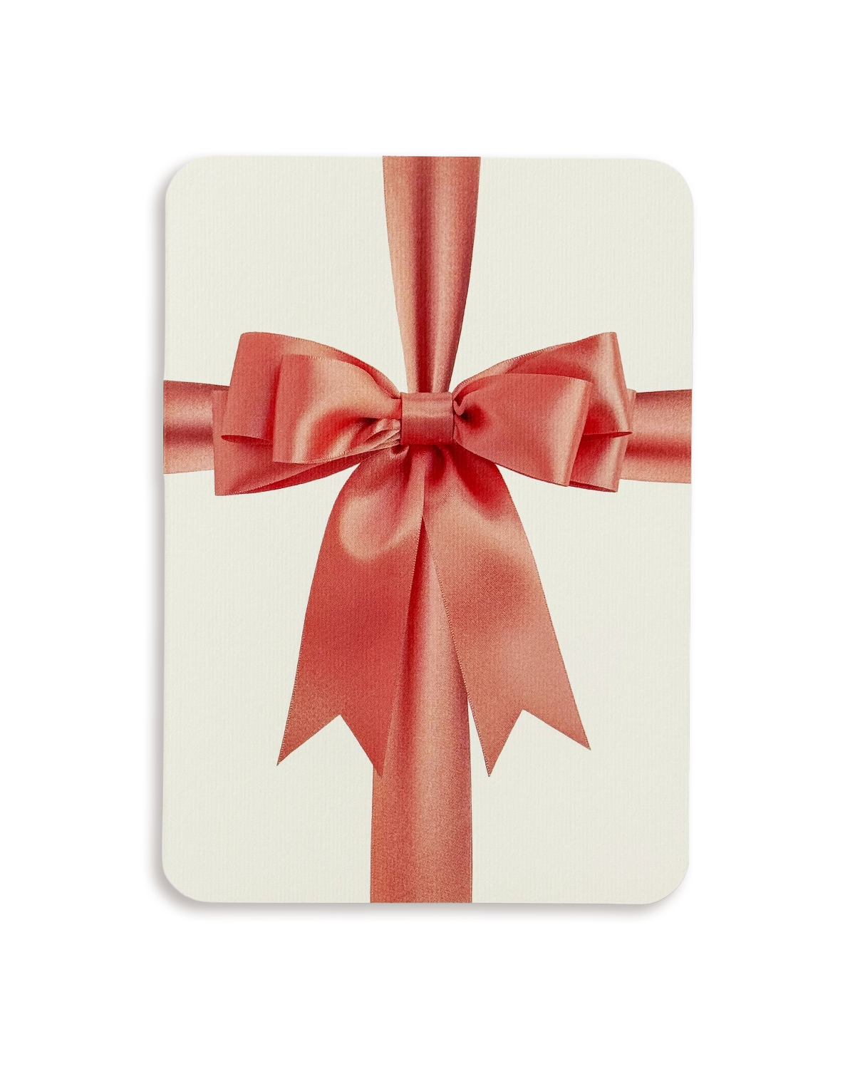 Peach Bow Greeting Card