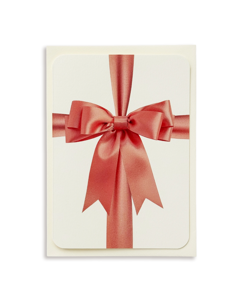 Peach Bow Greeting Card