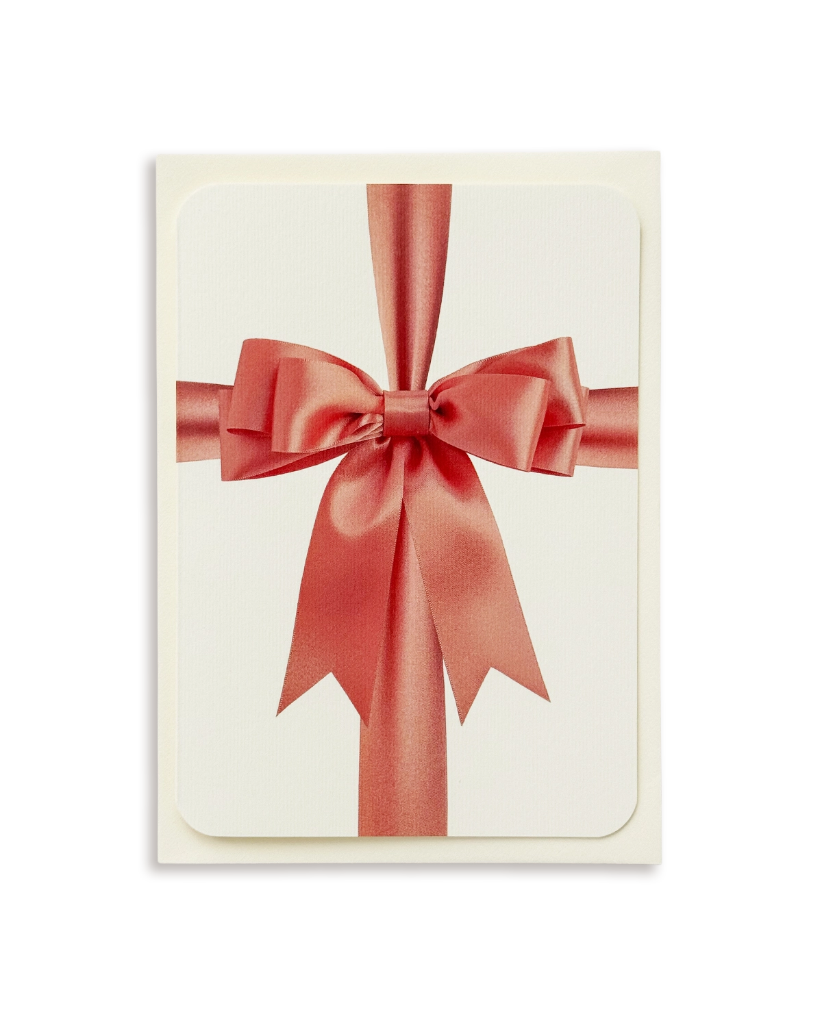 Peach Bow Greeting Card