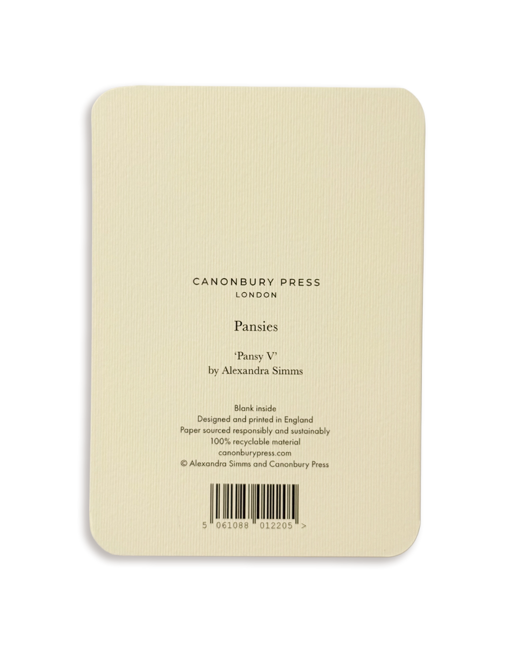 Pansy V Greeting Card