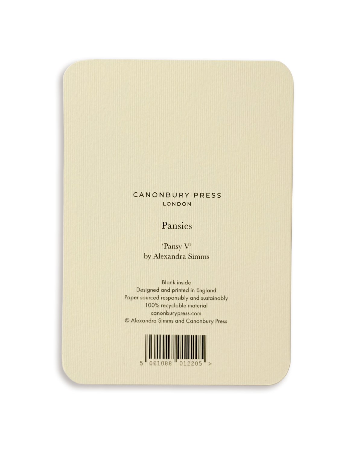 Pansy V Greeting Card