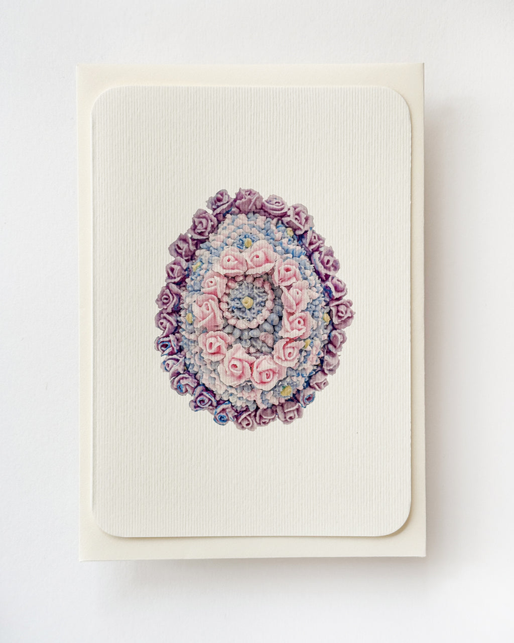 Parma Violet & Rose Royal Icing Egg