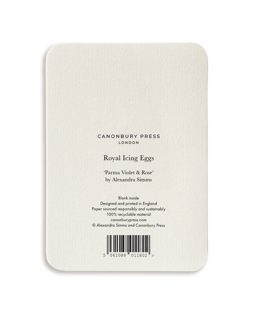 Parma Violet & Rose Royal Icing Egg Greeting Card