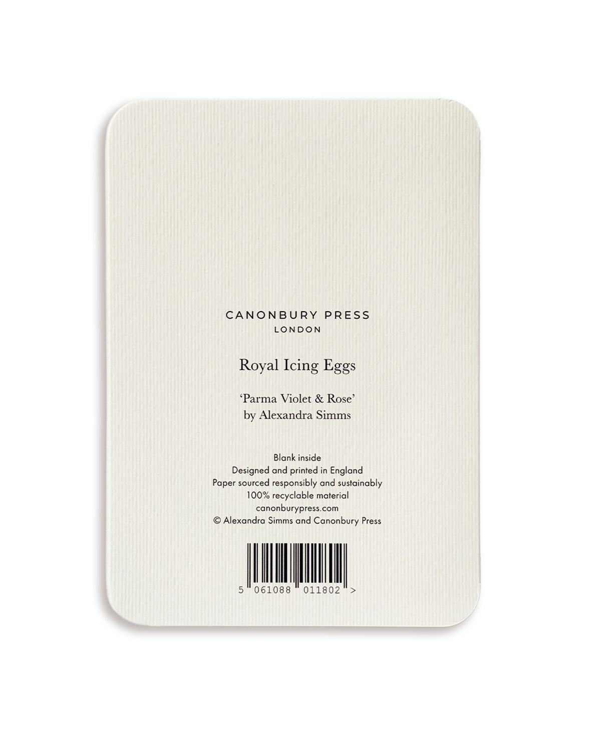 Parma Violet & Rose Royal Icing Egg Greeting Card