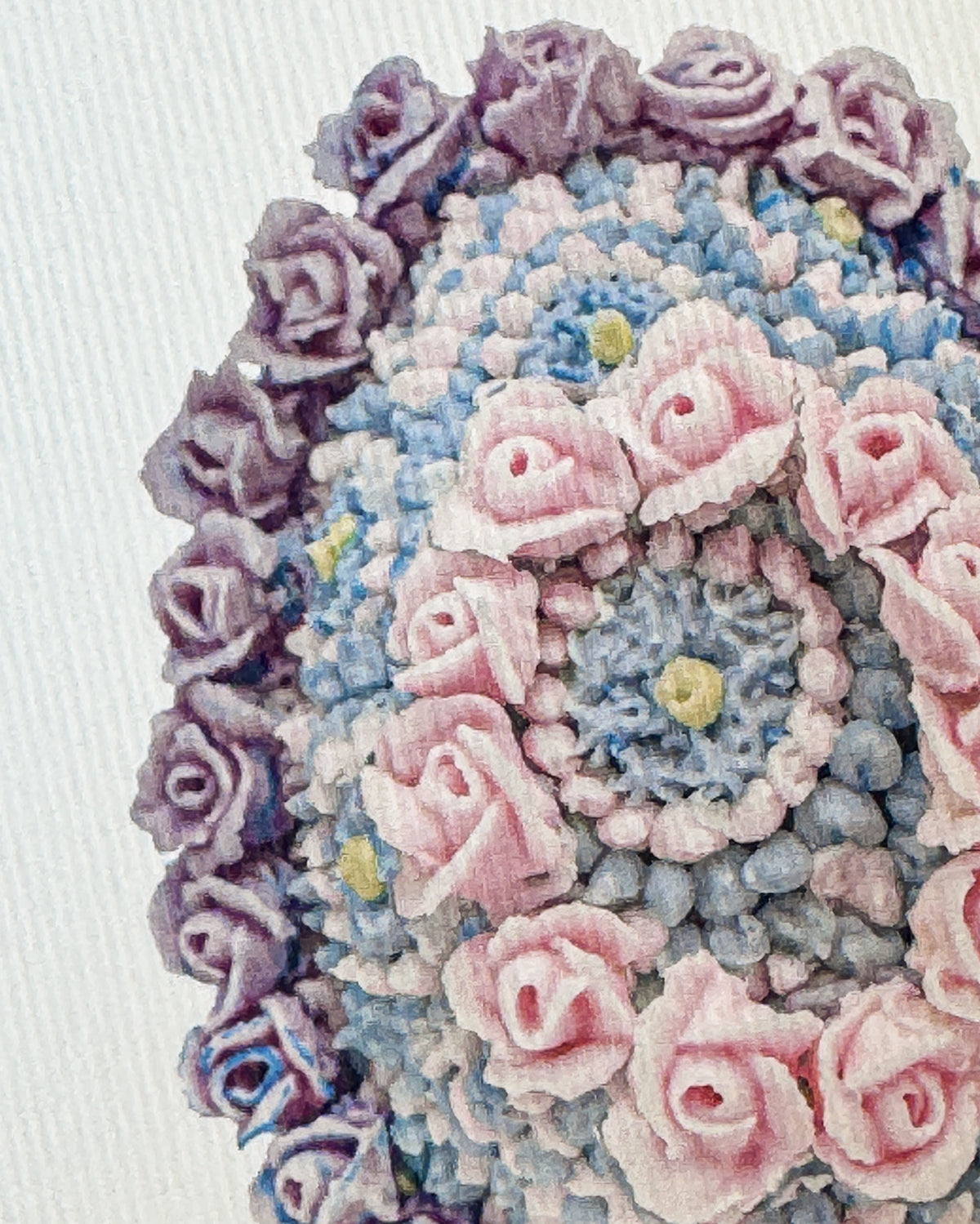 Parma Violet & Rose Royal Icing Egg