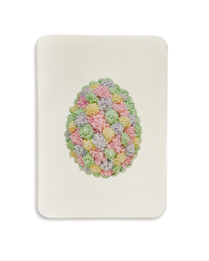 Pastel Florets Royal Icing Egg Greeting Card