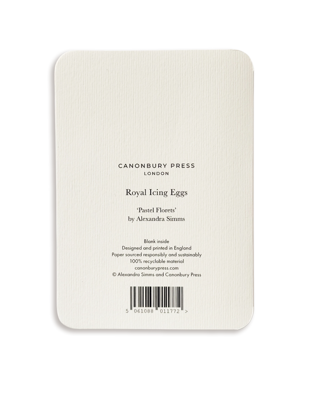 Pastel Florets Royal Icing Egg Greeting Card