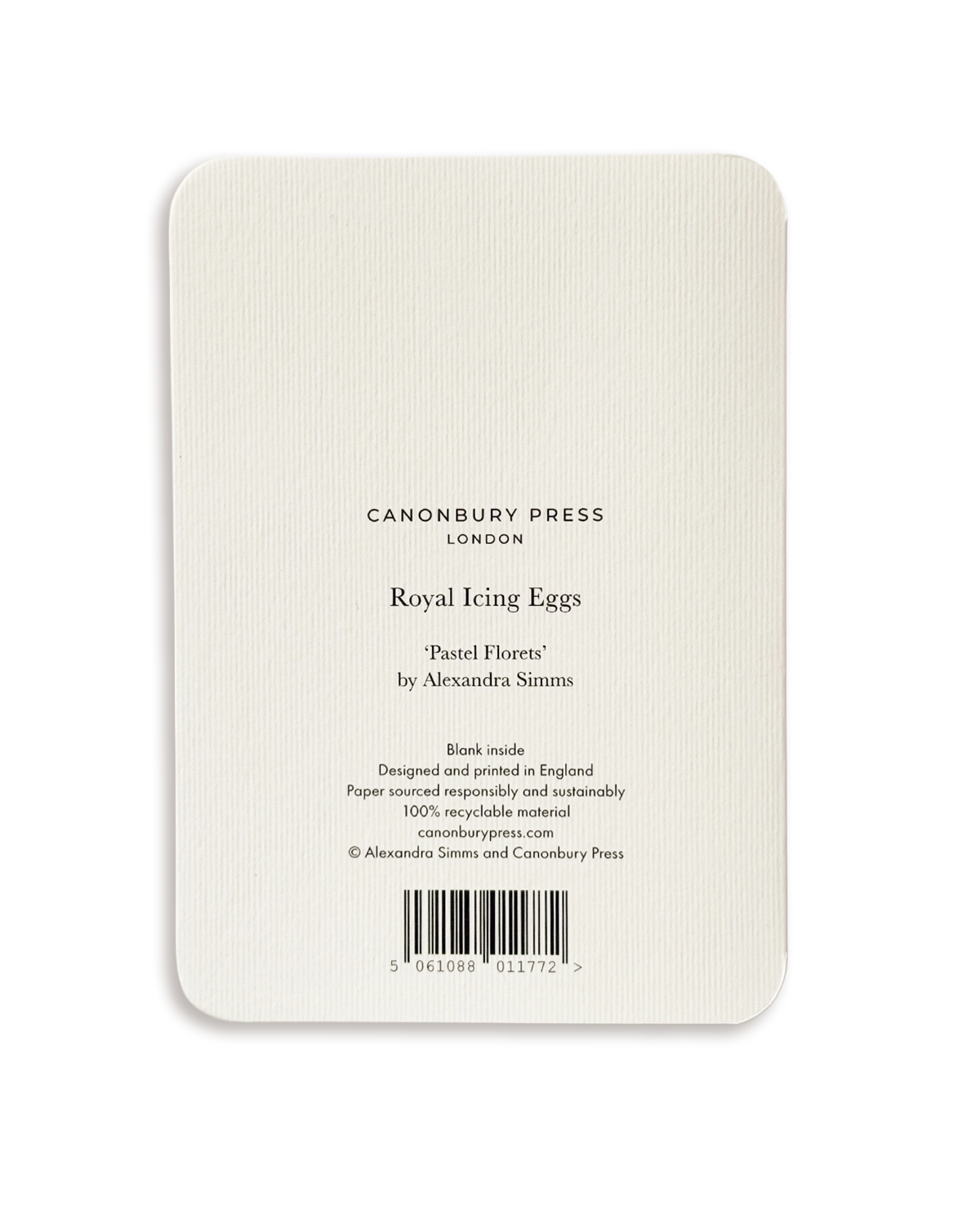 Pastel Florets Royal Icing Egg Greeting Card