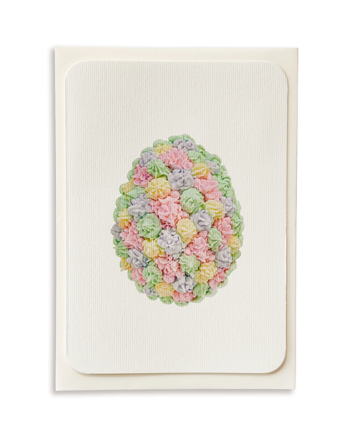 Pastel Florets Royal Icing Egg Greeting Card