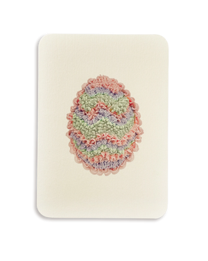 Pink & Lavender Chevron Royal Icing Egg Greeting Card