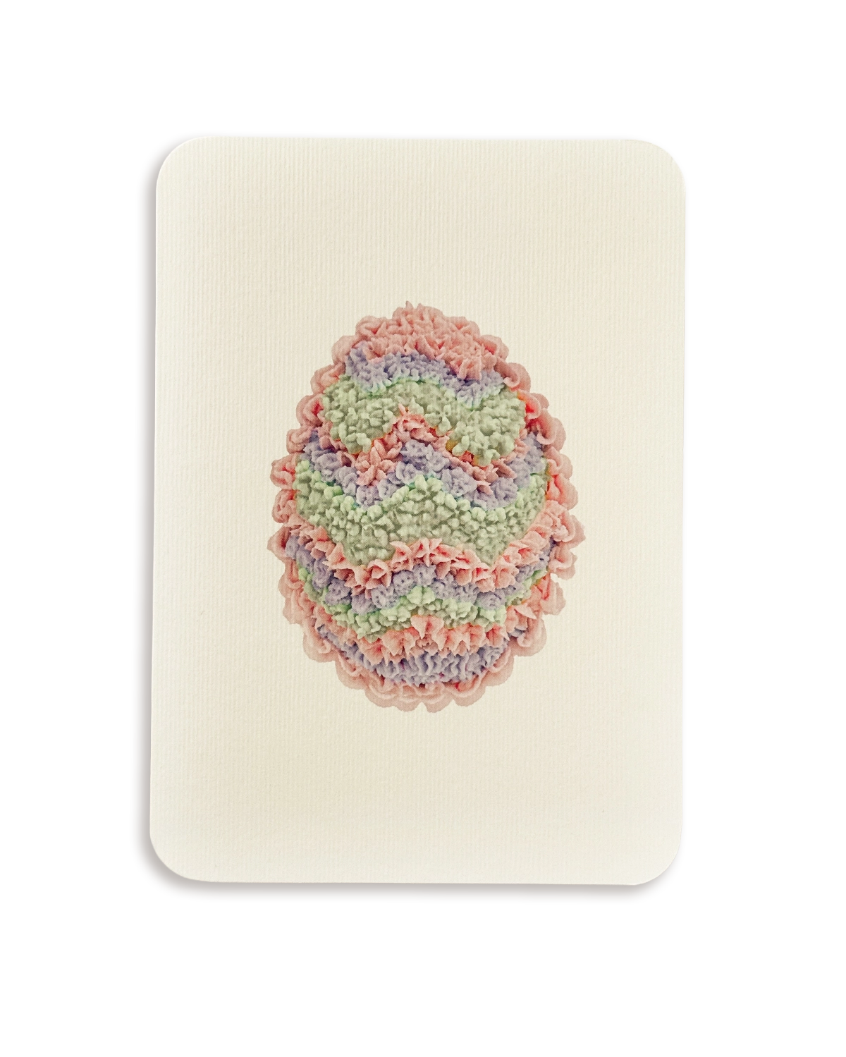 Pink & Lavender Chevron Royal Icing Egg Greeting Card