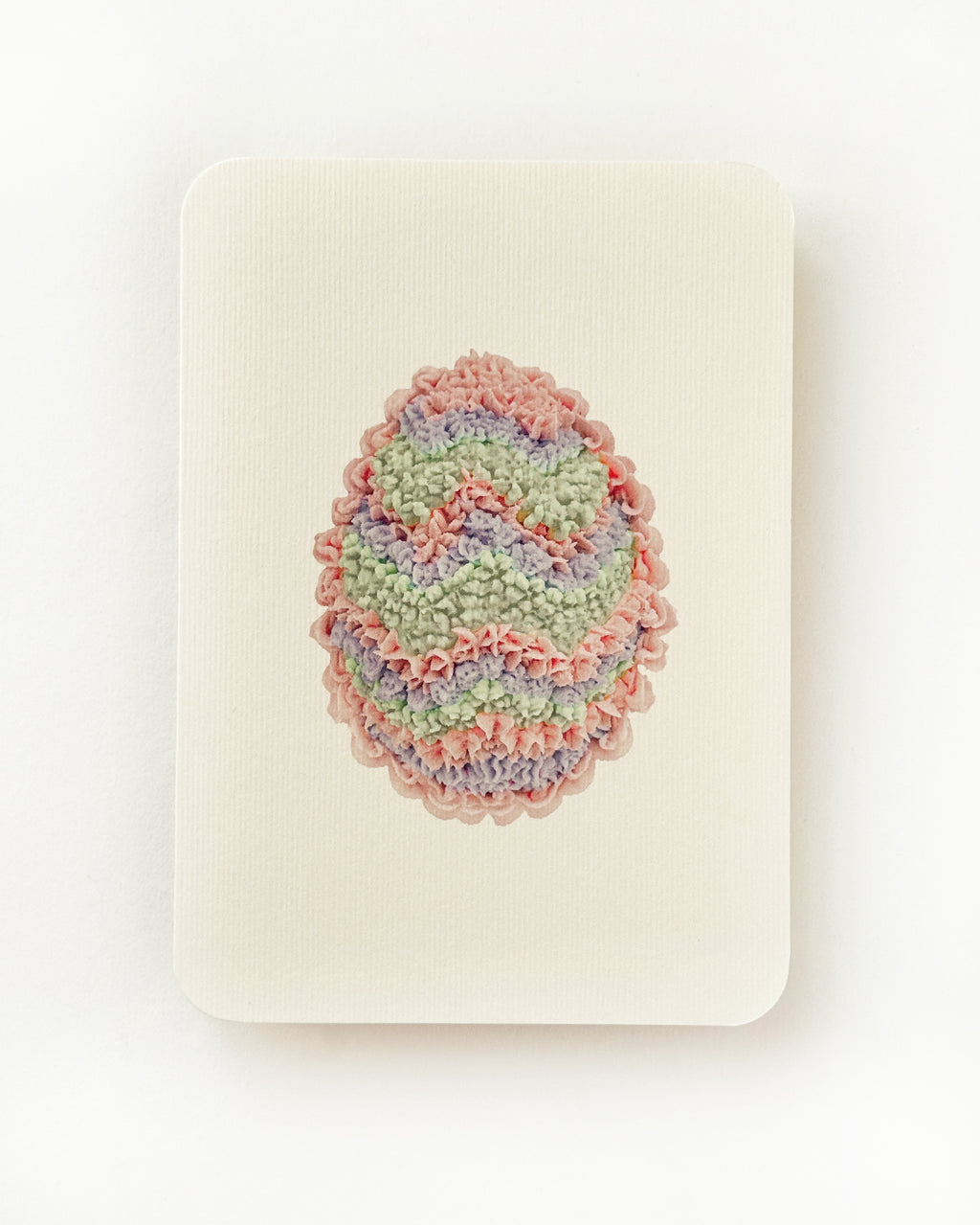 Pink & Lavender Chevron Royal Icing Egg