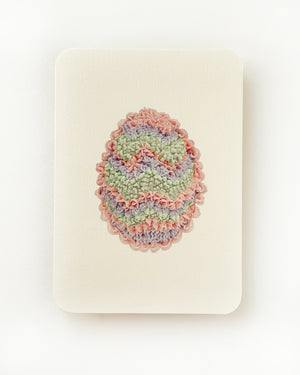 Pink & Lavender Chevron Royal Icing Egg Greeting Card