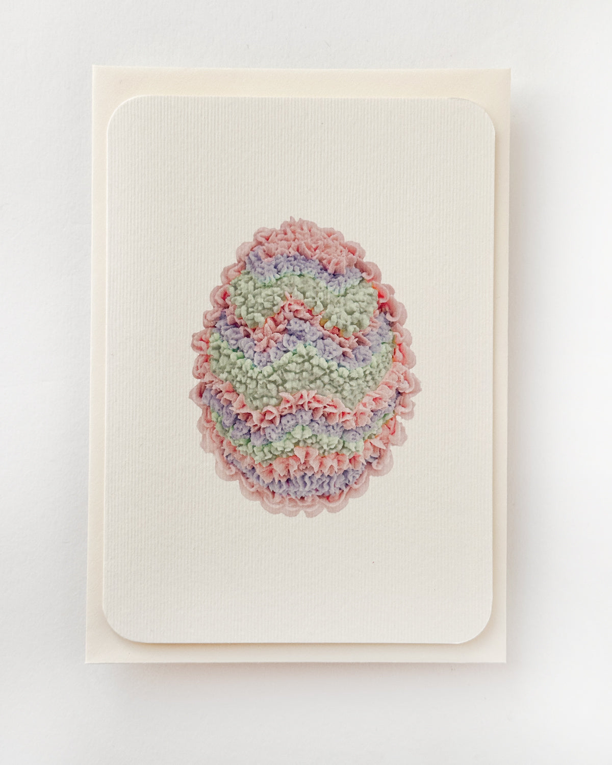 Pink & Lavender Chevron Royal Icing Egg