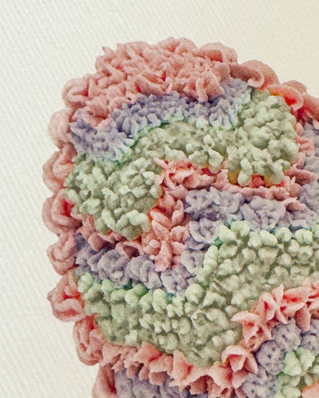 Pink & Lavender Chevron Royal Icing Egg