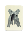 Powder Blue Velvet Bow Greeting Card