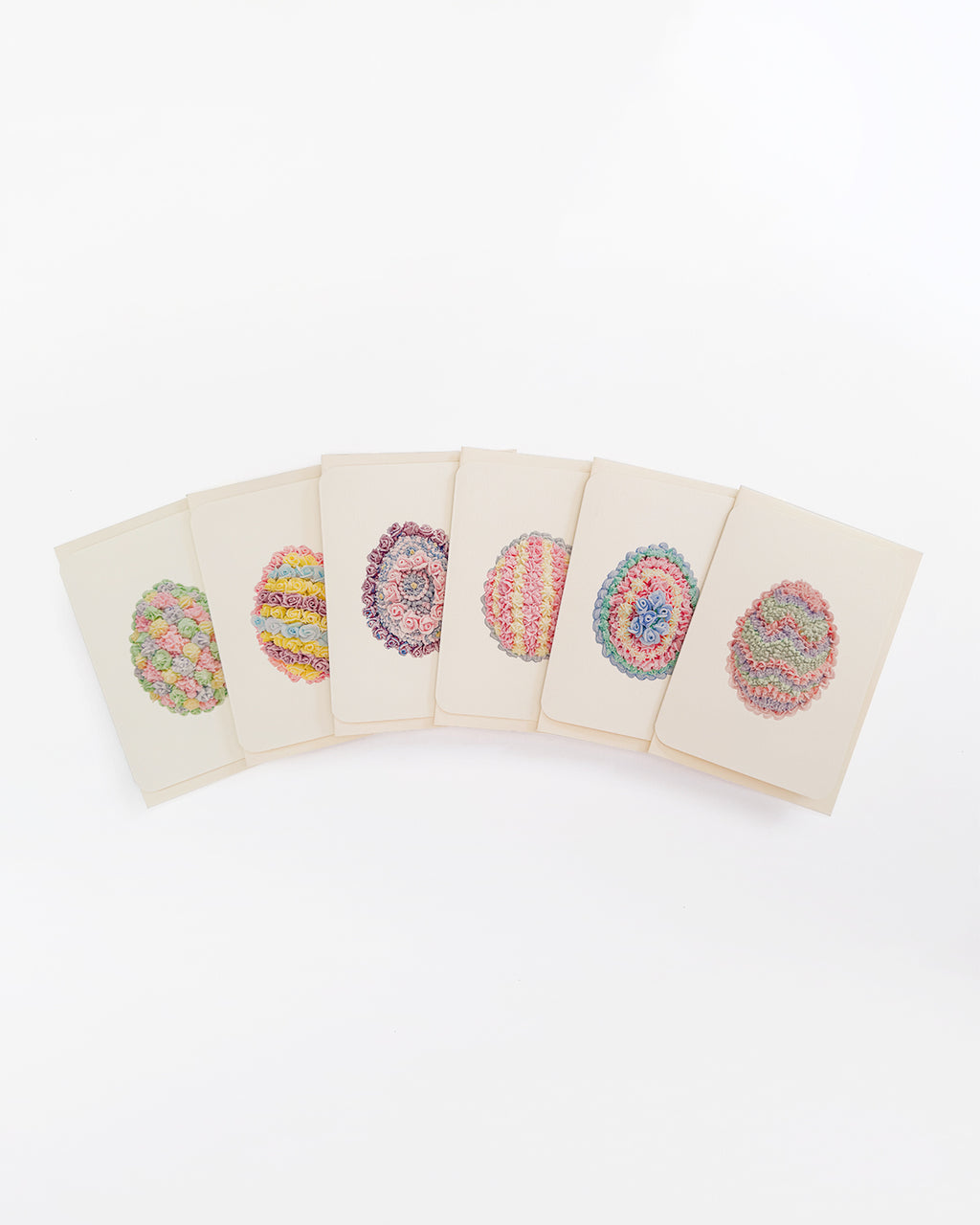 Royal Icing Eggs Mixed Set of 6 Greeting Cards