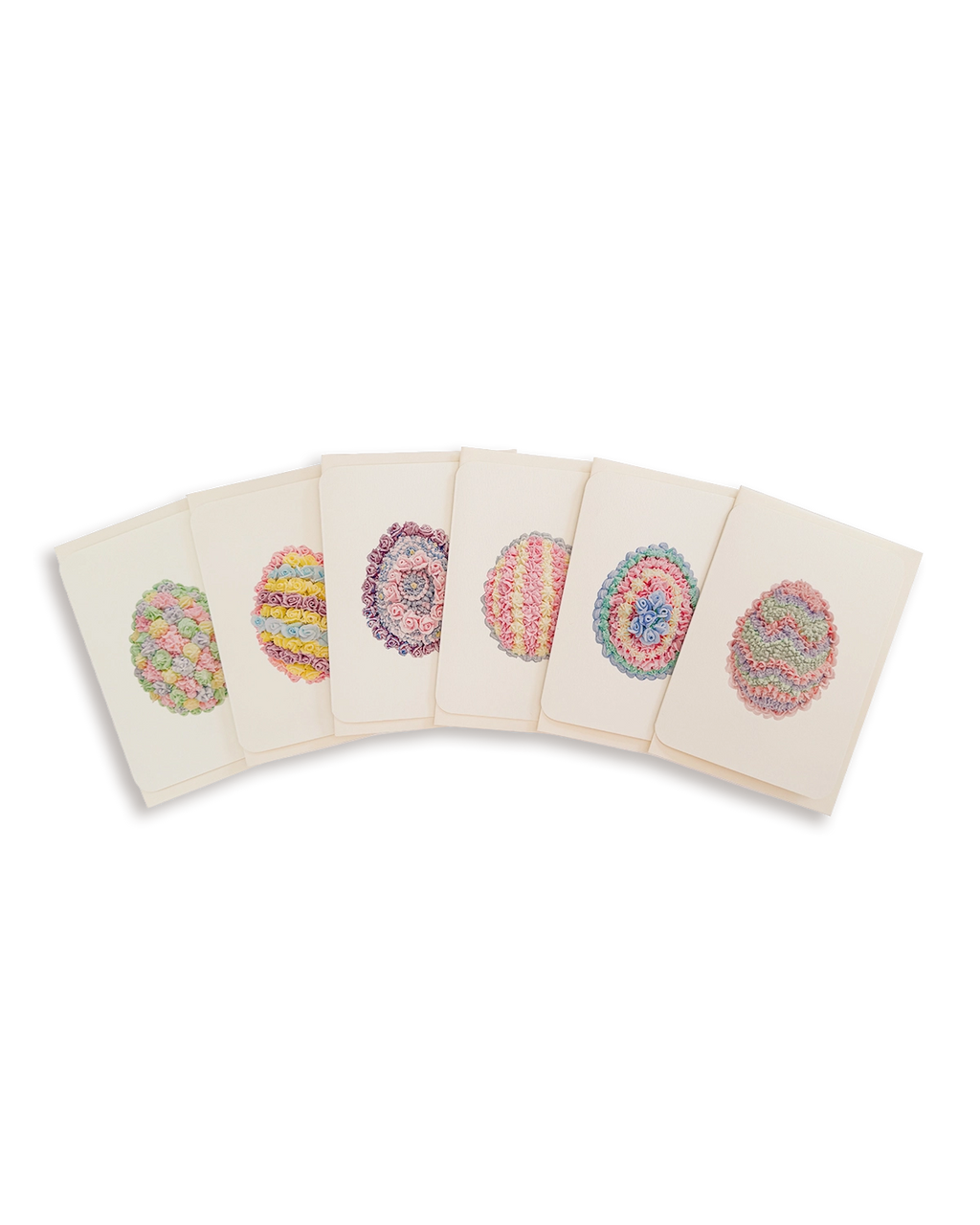 Royal Icing Eggs Mixed Set of 6 Greeting Cards