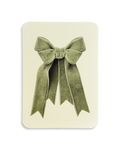 Sage Velvet Bow Greeting Card