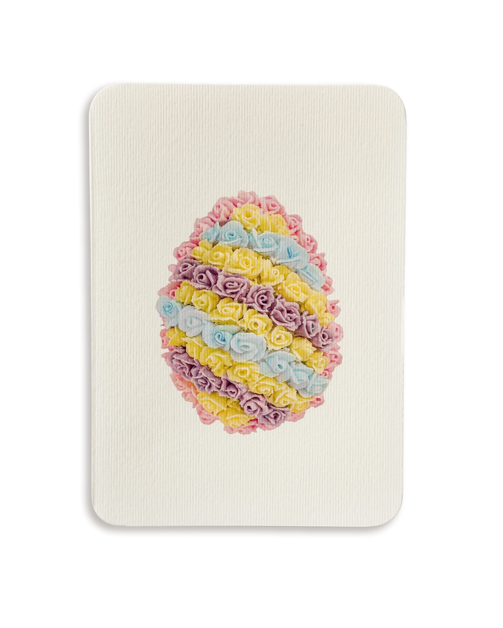 Sherbet Stripe Royal Icing Egg Greeting Card