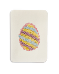 Sherbet Stripe Royal Icing Egg Greeting Card