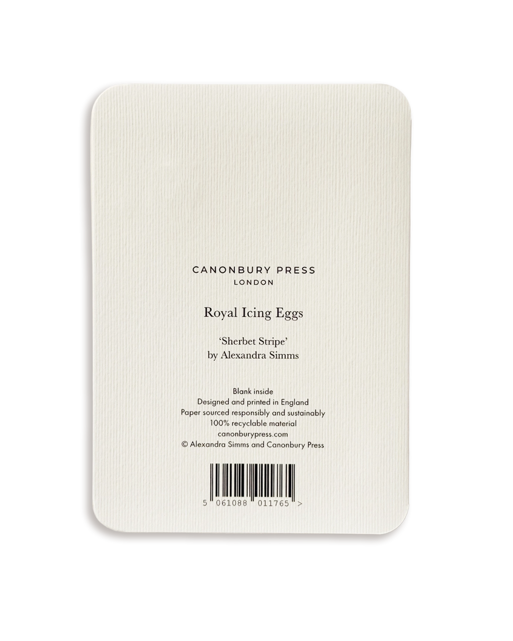 Sherbet Stripe Royal Icing Egg Greeting Card