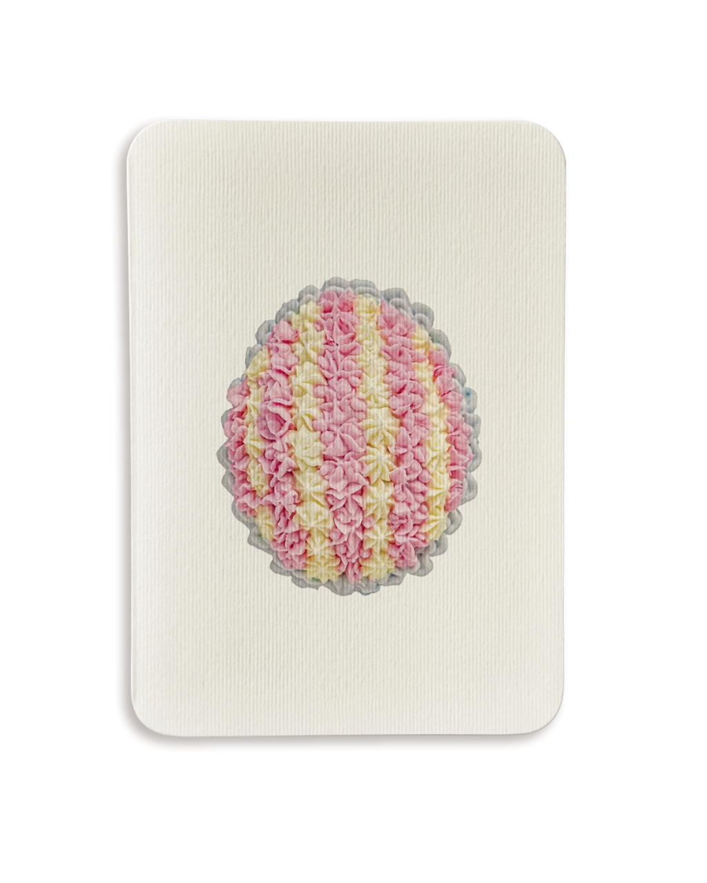 Strawberries & Cream Royal Icing Egg Greeting Card