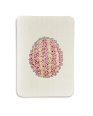 Strawberries & Cream Royal Icing Egg Greeting Card