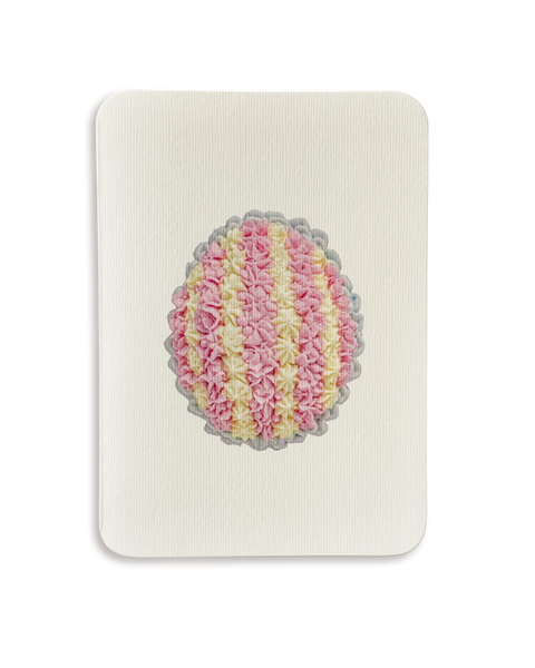 Strawberries & Cream Royal Icing Egg Greeting Card