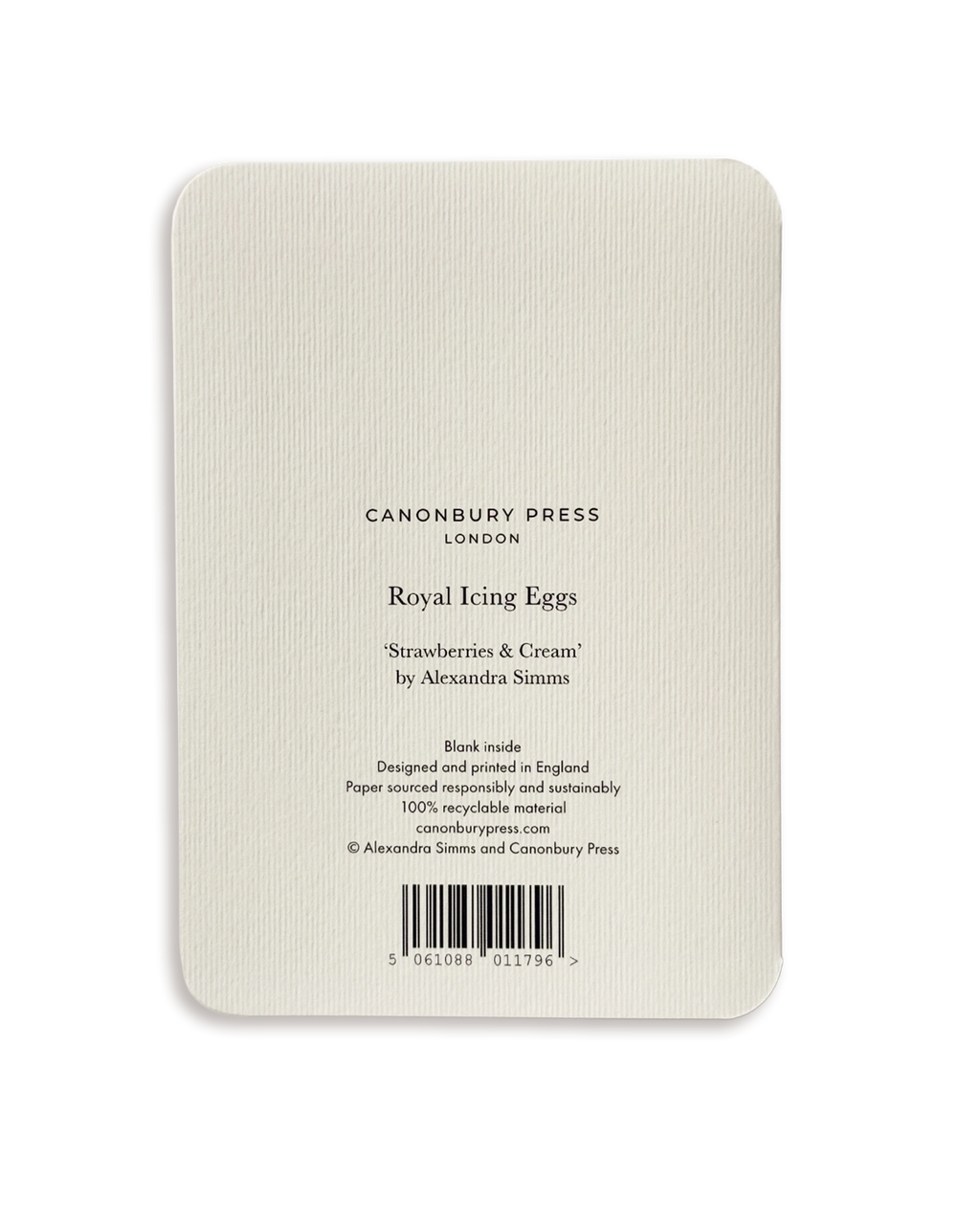 Strawberries & Cream Royal Icing Egg Greeting Card