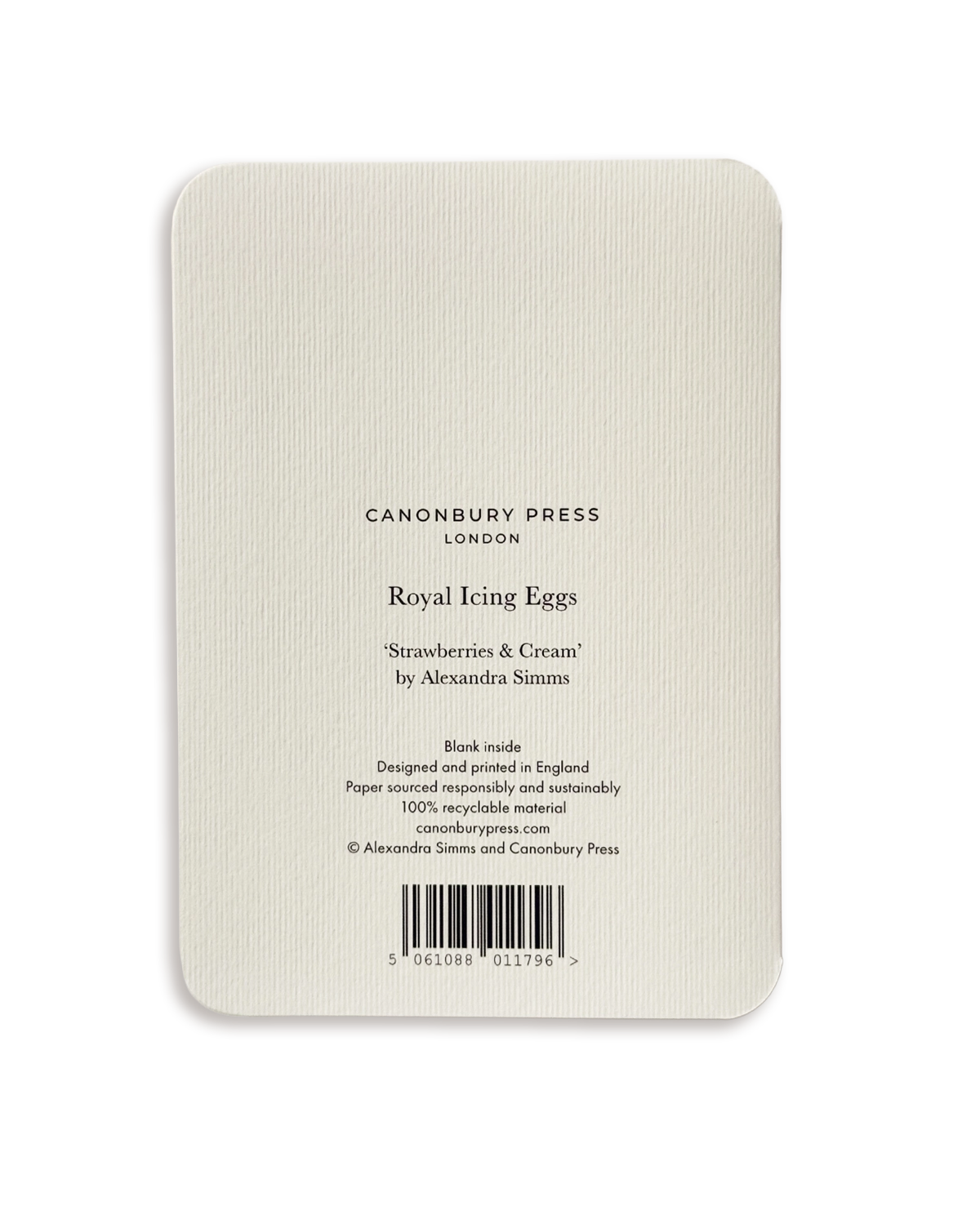 Strawberries & Cream Royal Icing Egg Greeting Card