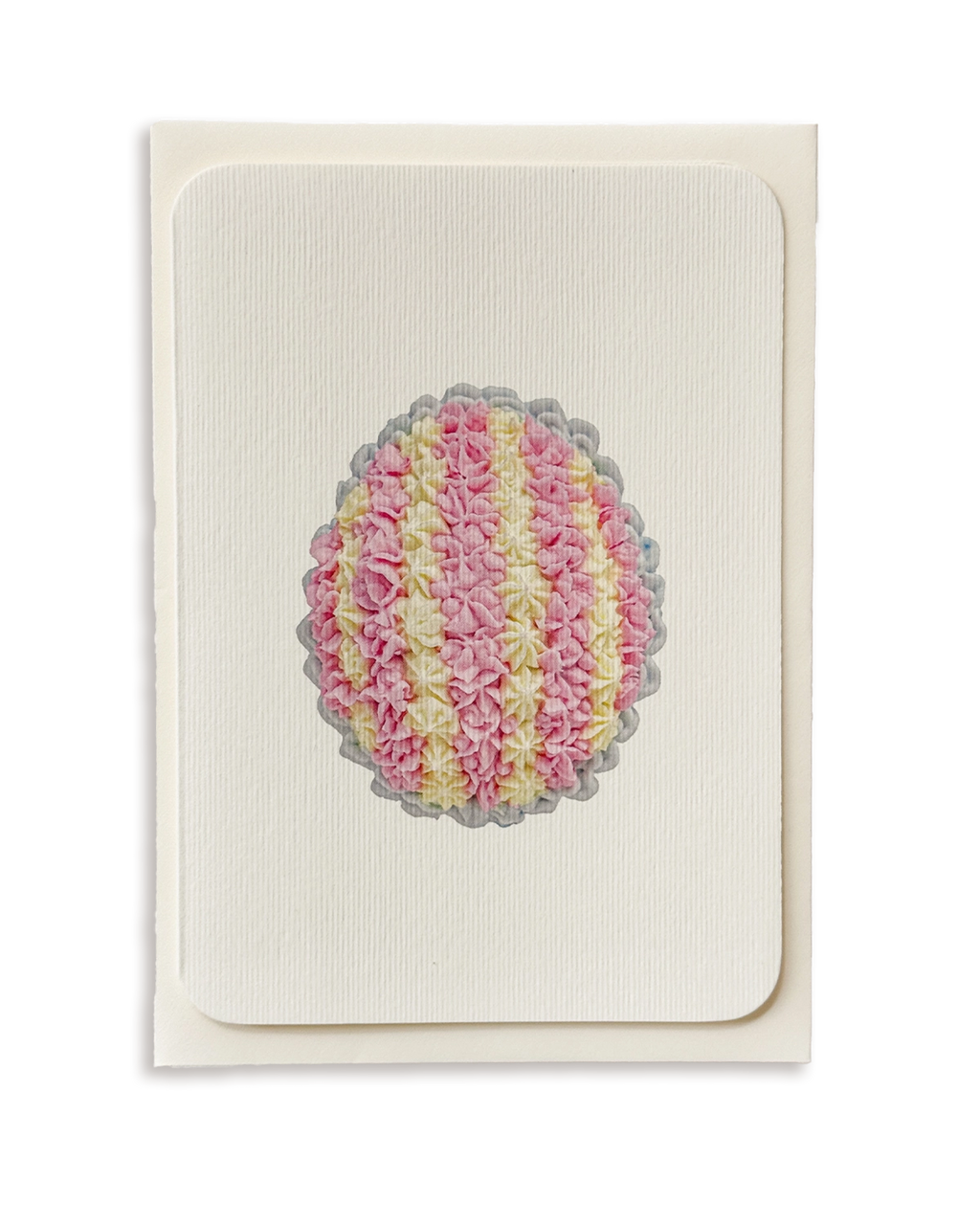 Strawberries & Cream Royal Icing Egg Greeting Card