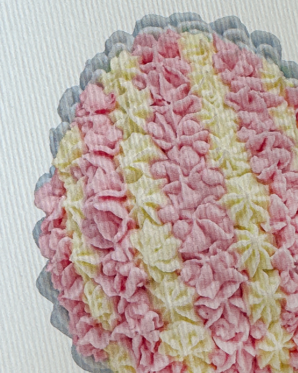 Strawberries & Cream Royal Icing Egg