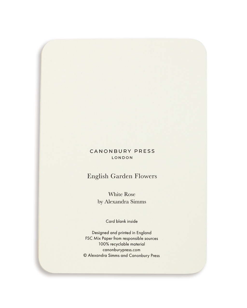 White Rose Greeting Card