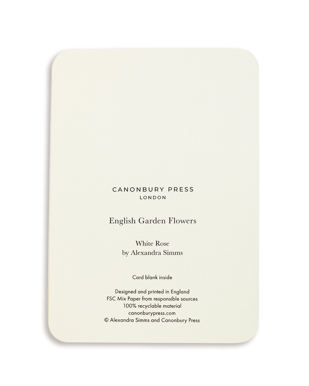 White Rose Greeting Card