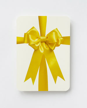 Yellow Satin Bow Greeting Card