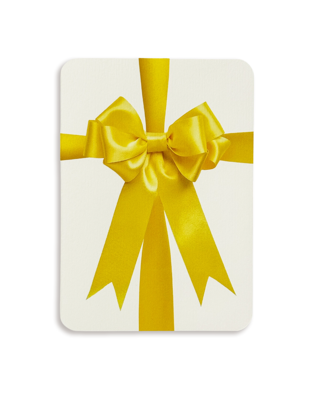 Yellow Satin Bow Greeting Card