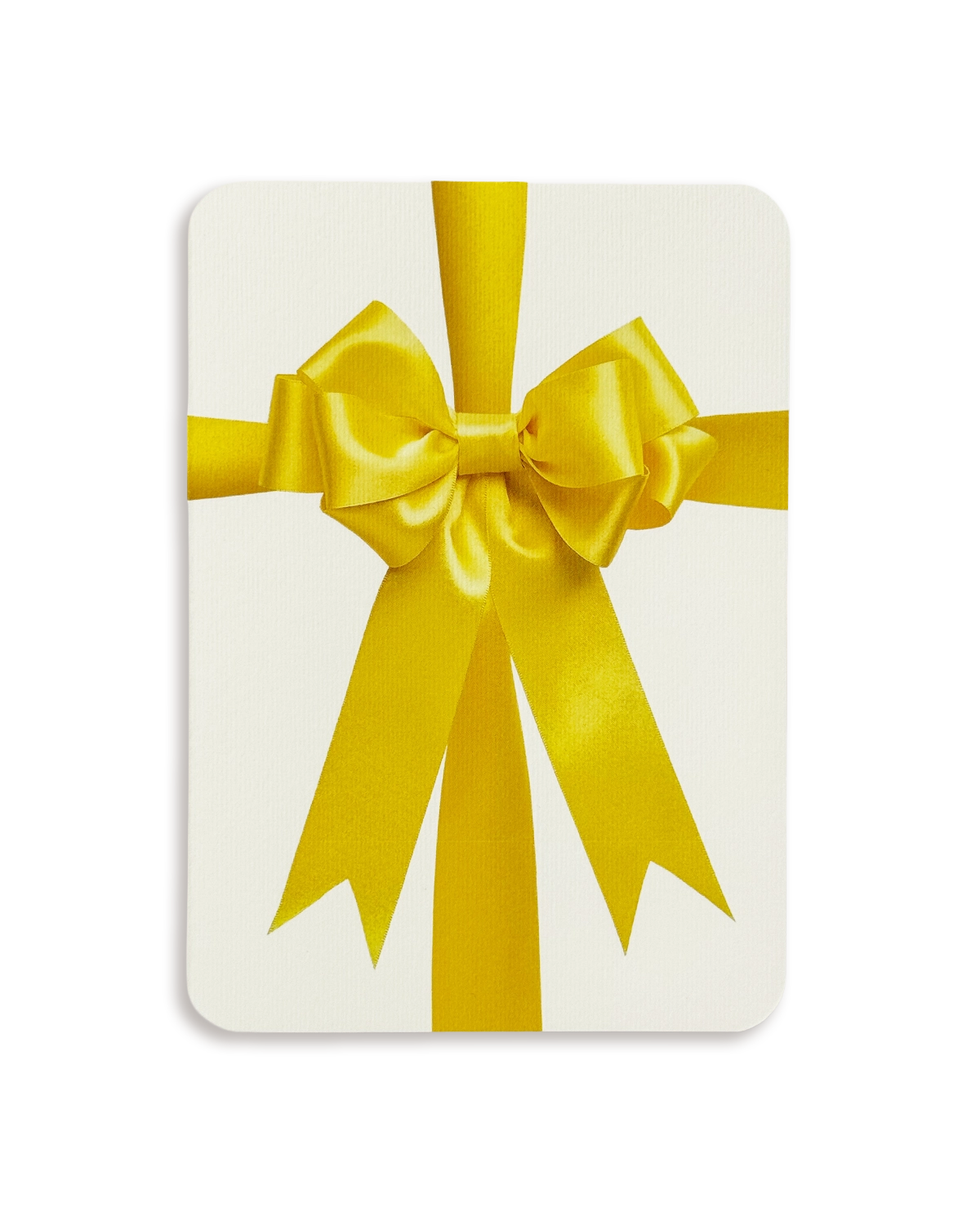 Yellow Satin Bow Greeting Card