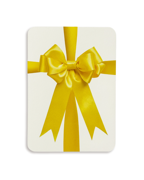 Yellow Satin Bow Greeting Card