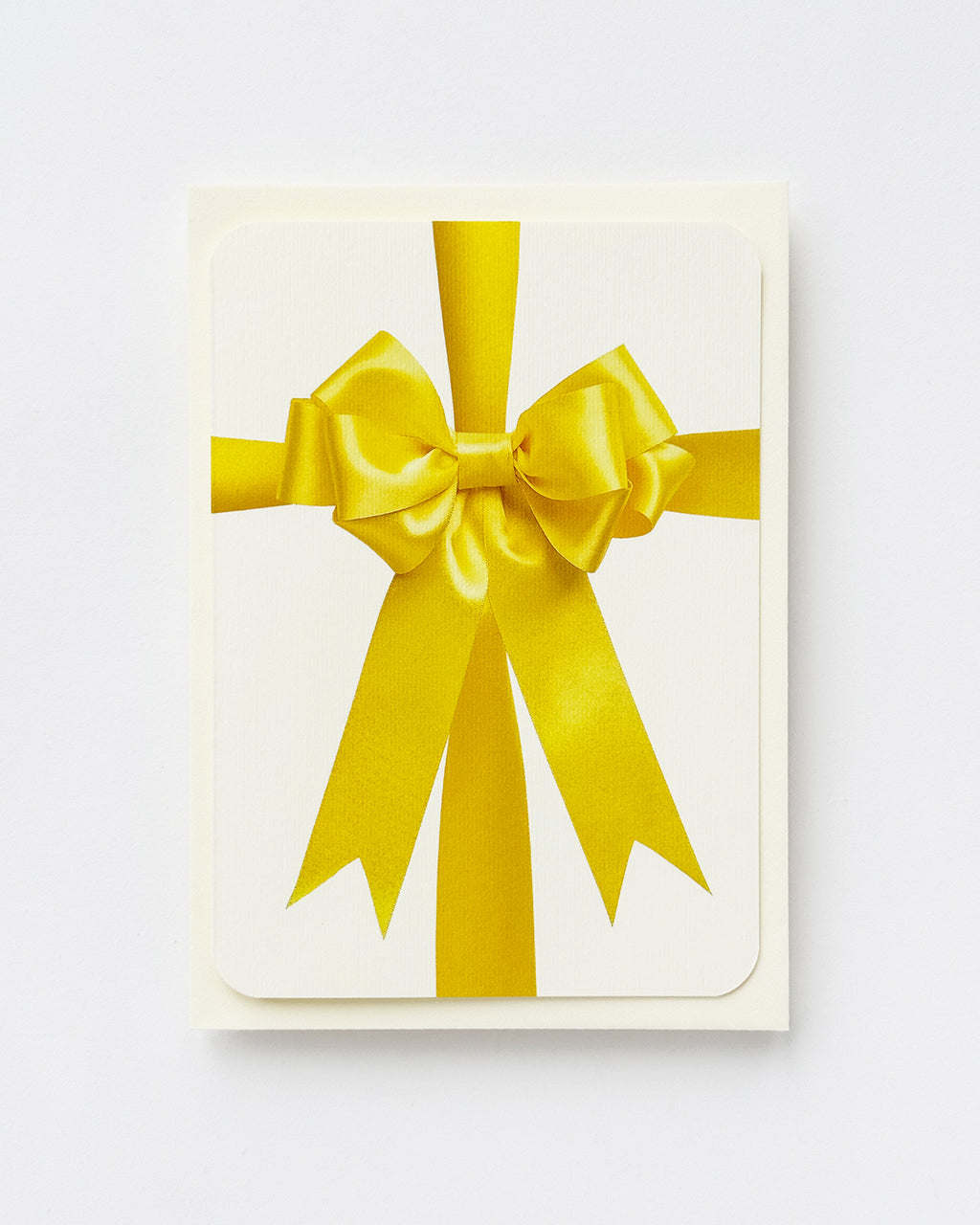 Yellow Satin Bow Greeting Card